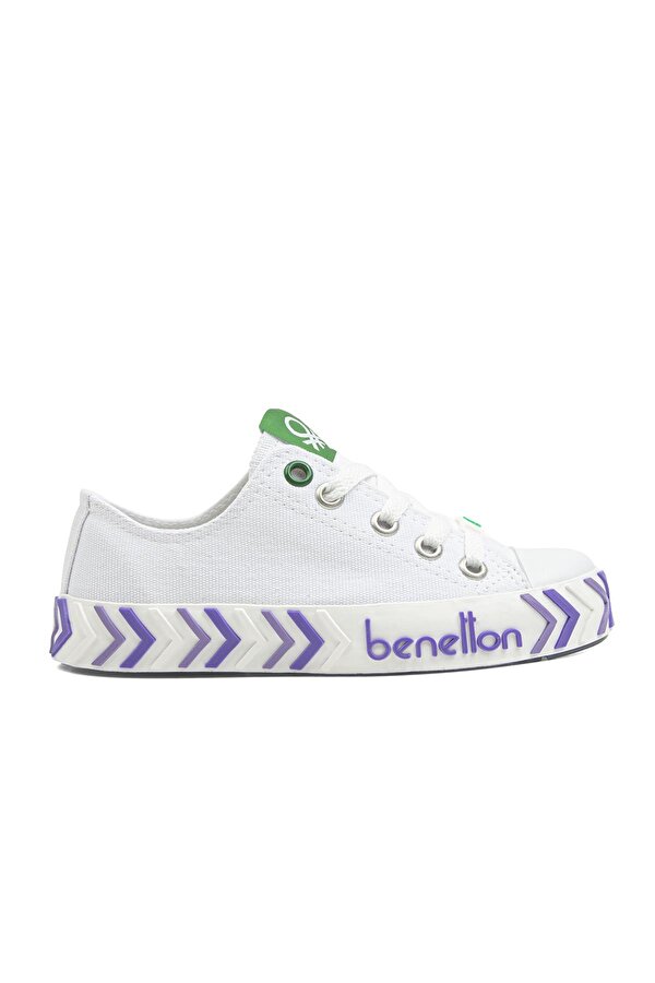 Benetton ® | BN-30635-3374 Beyaz Lila - Çocuk Spor Ayakkabı