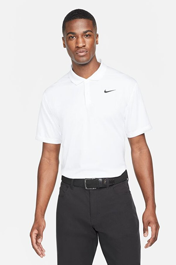 Nike M NK DF VCTRY SOLID POLO Beyaz Erkek Kısa Kol T-Shirt
