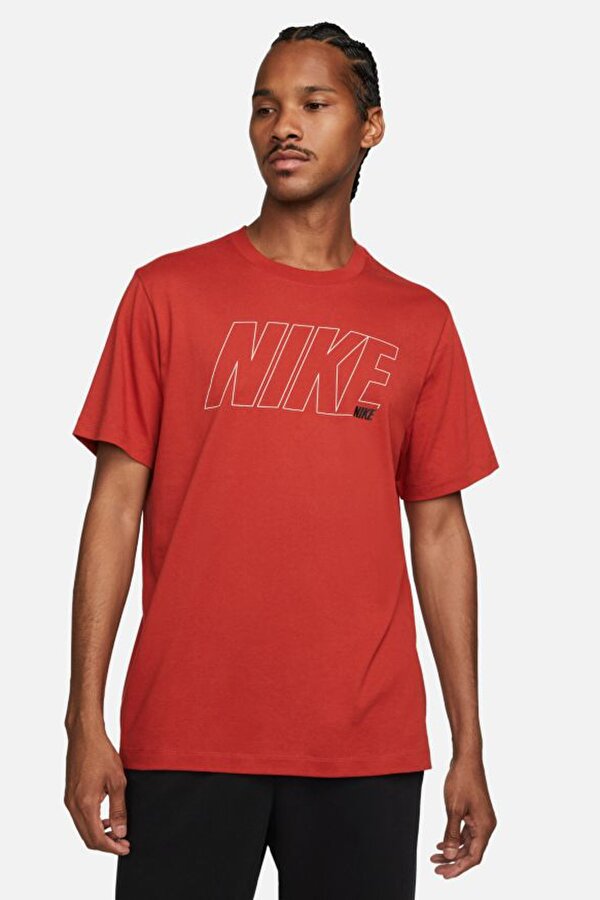 Nike M NK DF TEE 6/1 GFX Kırmızı Erkek Kısa Kol T-Shirt