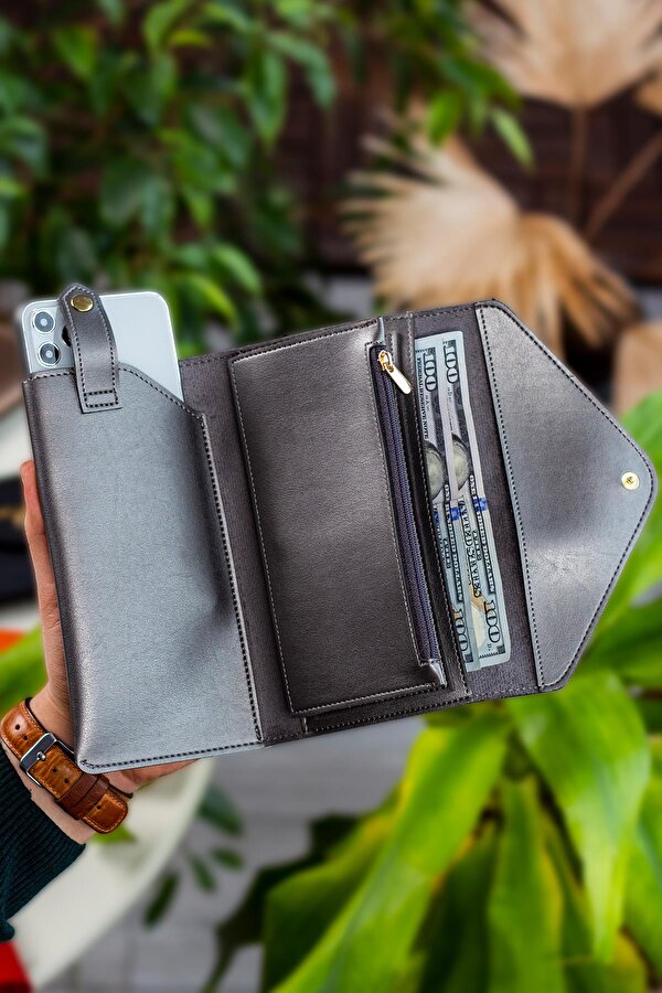 Garbalia Envelope Telefon ve Bozuk Para Bölmeli Zarf Model Kadın Cüzdan Bebe Mavisi Garbalia Envelope Telefon ve Bozuk Para Bölmeli Zarf Model Kadın Cüzdan Bebe Mavisi