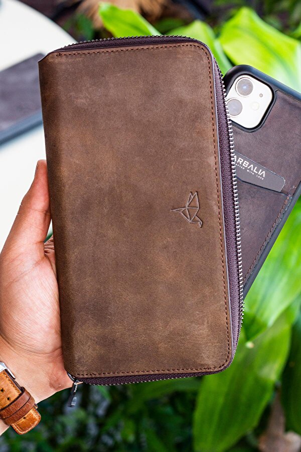 Garbalia Murphy Crazy Deri Telefon Bölmeli Mıknatıslı Unisex Portföy Cüzdan Kahverengi Garbalia Murphy Crazy Deri Telefon Bölmeli Mıknatıslı Unisex Portföy Cüzdan Kahverengi