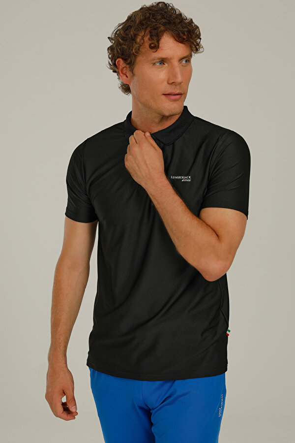 Lumberjack Ct1053 Austin Polo T-Shir Черный Мужчина Рубашка-Поло