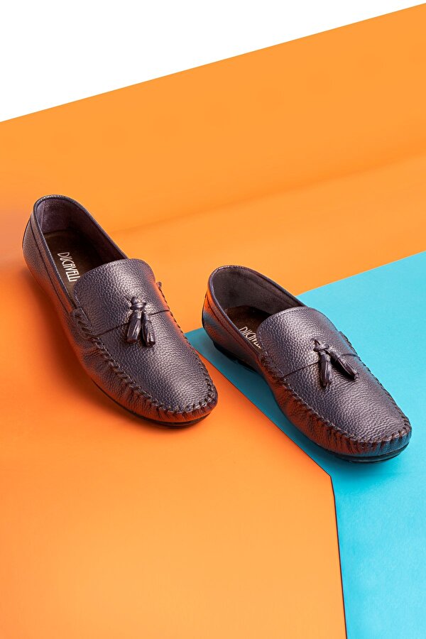 Ducavelli Noble Hakiki Deri Erkek Günlük Ayakkabı, Rok Loafer Ayakkabı