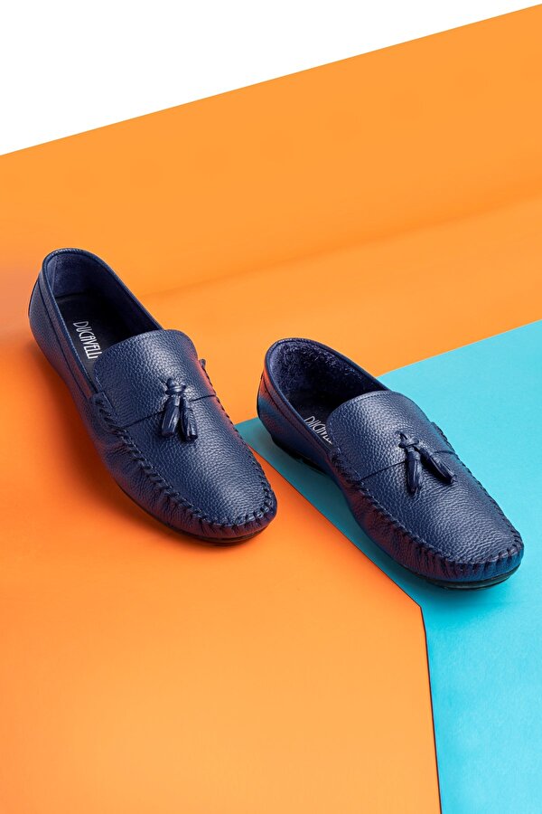 Ducavelli Noble Hakiki Deri Erkek Günlük Ayakkabı, Rok Loafer Ayakkabı