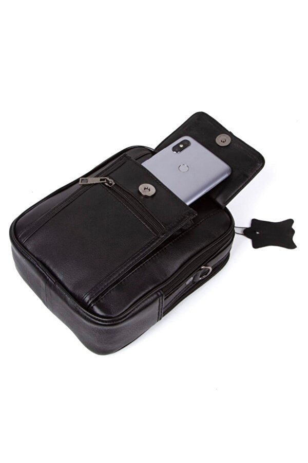 Adelina Bags %100 Hakiki Deri Çelik Kasalı El Ve Omuz Çantası Çapraz Askılı Telefon Bölmeli