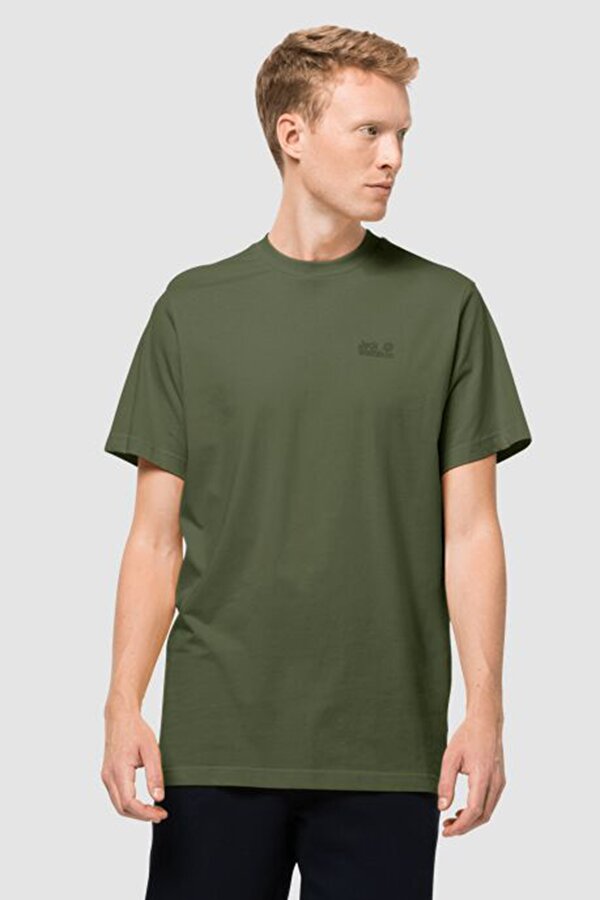 Jack Wolfskin ESSENTIAL T M Yeşil Erkek Kısa Kol T-Shirt