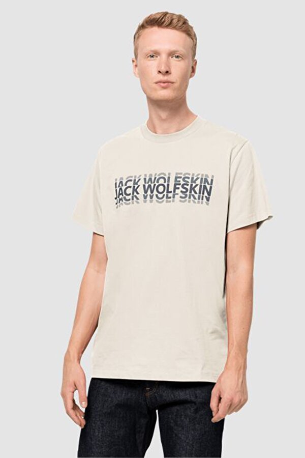 Jack Wolfskin STROBE T M Beyaz Erkek Kısa Kol T-Shirt