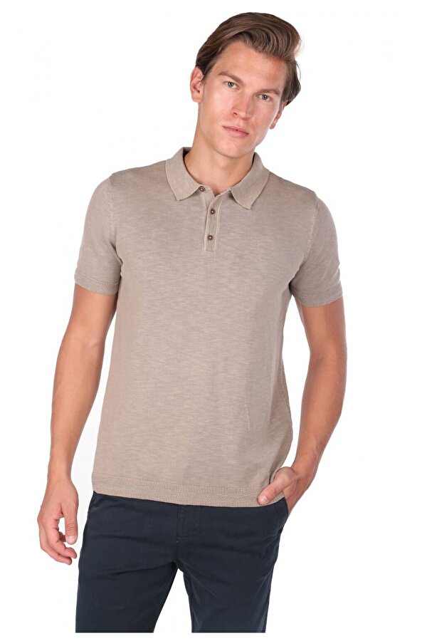 Markapia Man Polo Yaka Erkek Bej T-Shirt