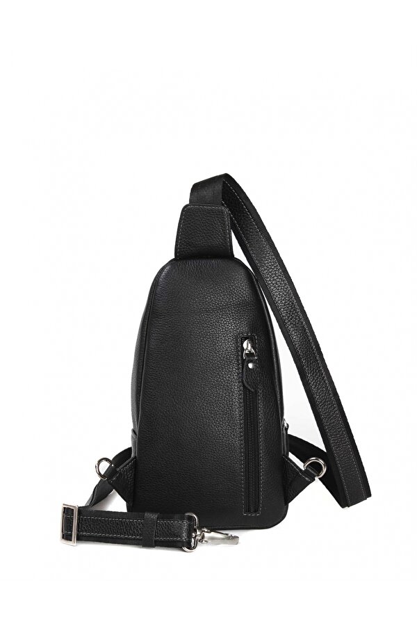 AKA DERİ 313 %100 HAKİKİ DERİ ERKEK BODYBAG ÇANTA SİYAH