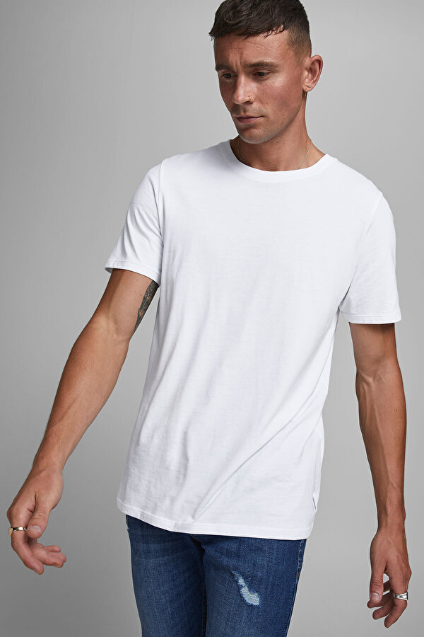 Jack & Jones JJEORGANIC BASIC TEE SS O Beyaz Erkek Kısa Kol T-Shirt