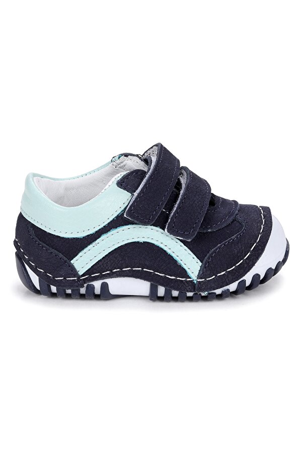 Kiko Kids Teo A102 %100 Deri Cırtlı Erkek/Kız Çocuk Ayakkabı Lacivert PP8523