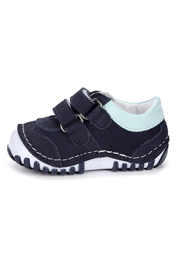 Kiko Kids Teo A102 %100 Deri Cırtlı Erkek/Kız Çocuk Ayakkabı Lacivert PP8523