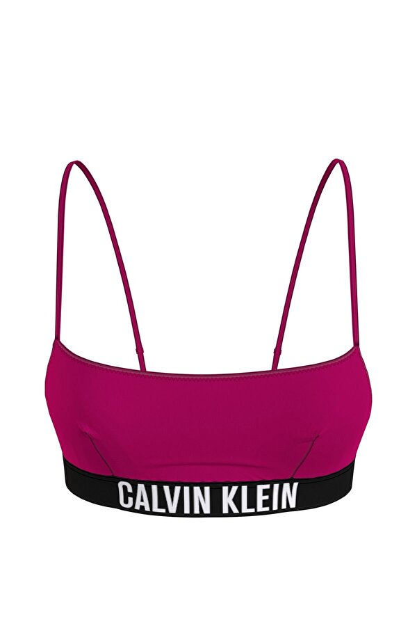 Calvin Klein Royal Pink Kadın Logo Detaylı Kadın Bralet Bikini Üstü KW0KW01851