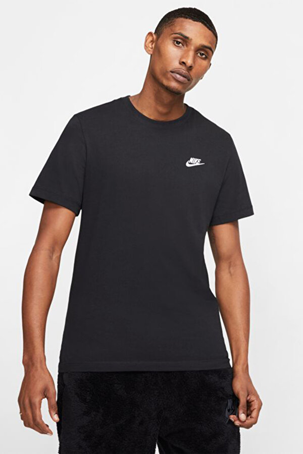Nike M NSW CLUB TEE Siyah Erkek Kısa Kol T-Shirt