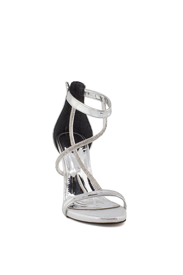 Ayakkabı Fuarı Elit Mkr 101-308T Kadın Topuklu Ayakkabı Gümüş
