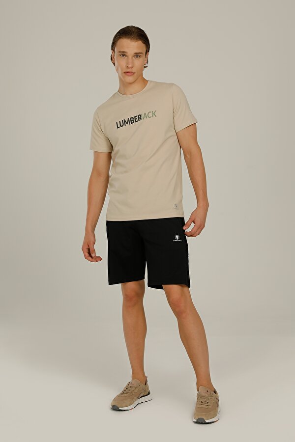 Lumberjack Ct1031 Dima Logo T-Shirt Бежевый Мужчина Футболка