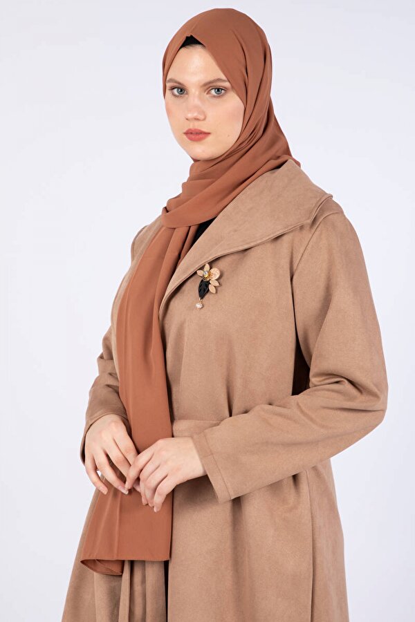Miray Kadın Jeddah Şal Koyu Taba