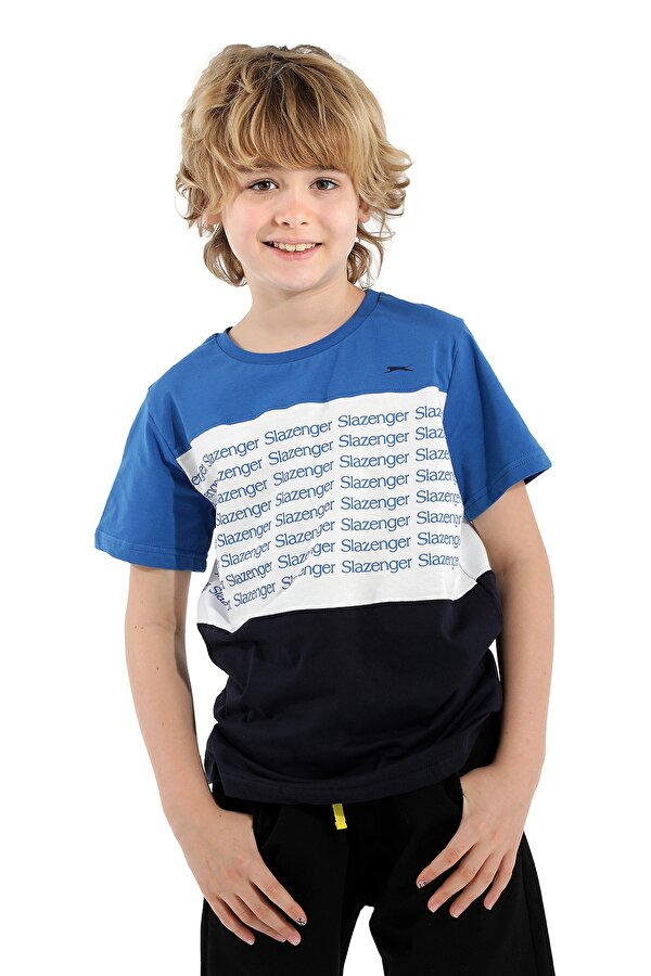 Slazenger PARS Erkek Çocuk T-Shirt Saks Mavi