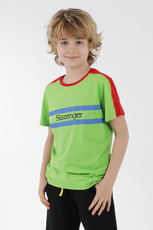 Slazenger PAT Erkek Çocuk T-Shirt Yeşil