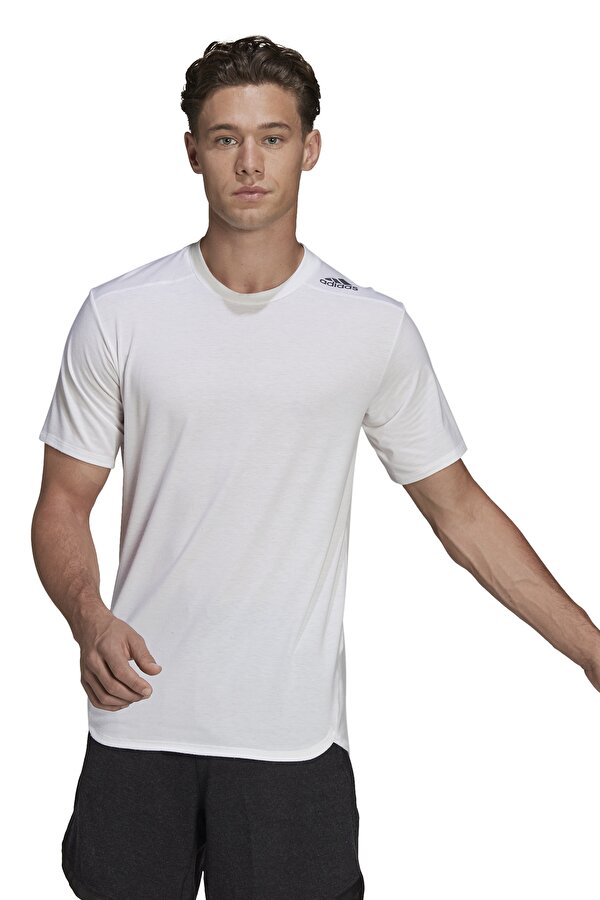 adidas M D4T TEE Beyaz Erkek Kısa Kol T-Shirt