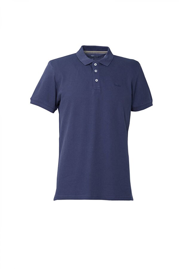 Keep Out Erkek Polo Yaka Basic Tişört Koyu Mavi