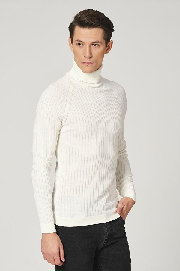 Alexander Gardi ALEXANDERGARDI FİTİLLİ TRİKO BALIKÇI YAKA KAZAK (E20-18059)