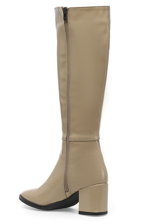 Butigo MAYA 2PR Bej Kadın Topuklu Çizme