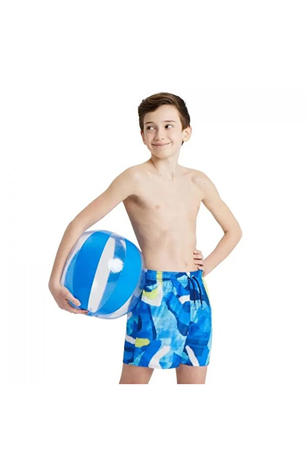 Arena B Printed Jr Boxer Erkek Çocuk Yüzücü Mayosu Mavi 005252870