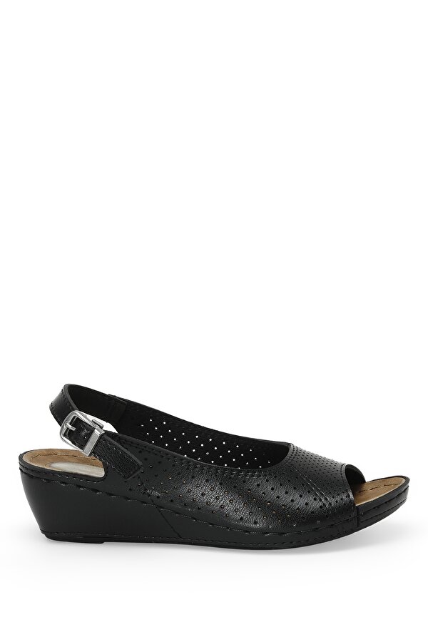 Polaris 162750.Z3FX Siyah Kadın Comfort Sandalet