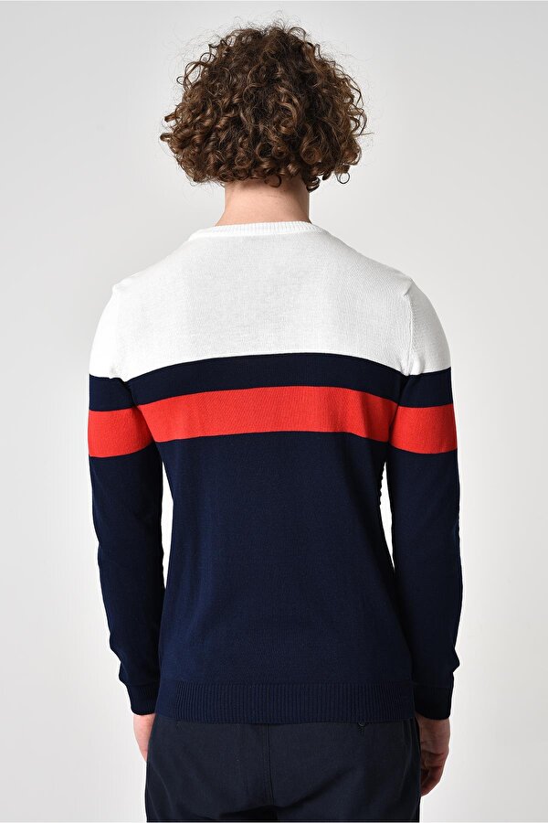 Alexander Gardi ALEXANDERGARDI ŞERİTLİ PAMUKLU KAZAK (E22-5705)