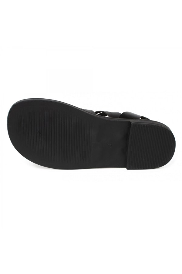 Mammamia D22Ys-1140-Z Casual Günlük Siyah Kadın Sandalet YV8657
