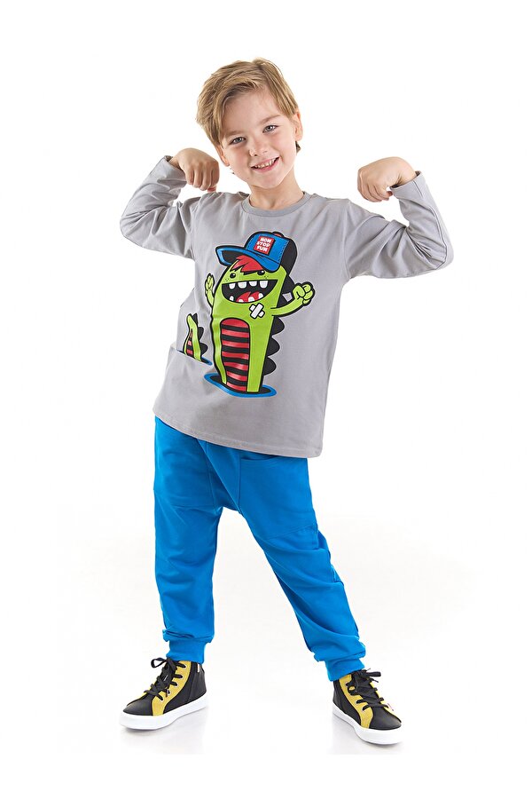 Denokids Nonstop Fun Erkek Çocuk T-shirt Pantolon Takım