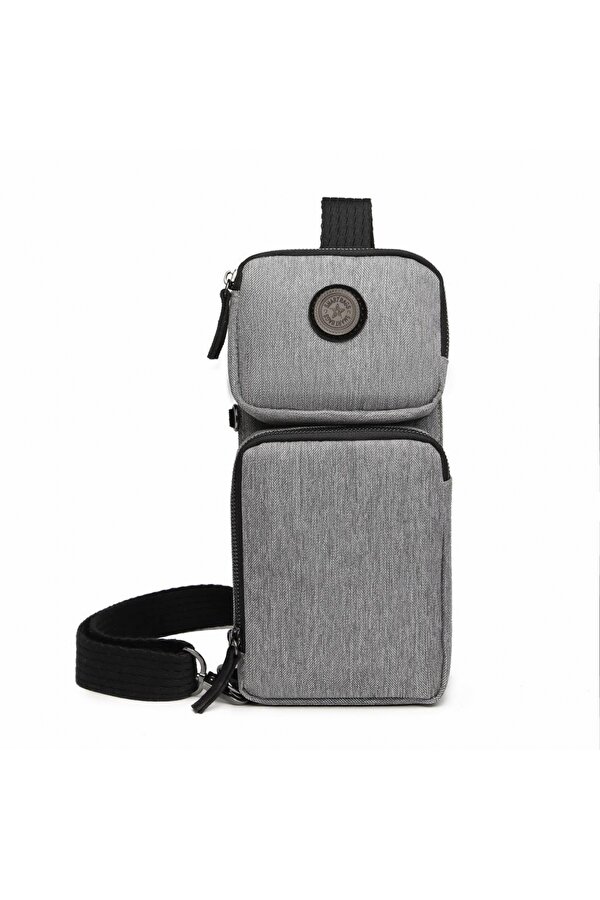 Smart Bags Kırçıllı Gri Kumaş Kadın Bodybag Çantası  3097