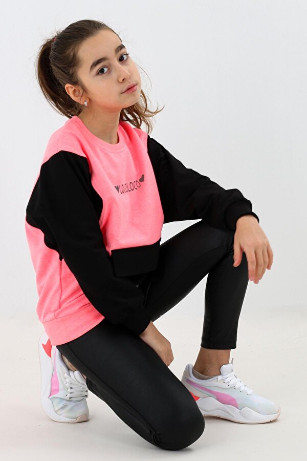 Cansın Mini Kız Çocuk Oversize Cepli Sweatshirt 9-14 Yaş 13997
