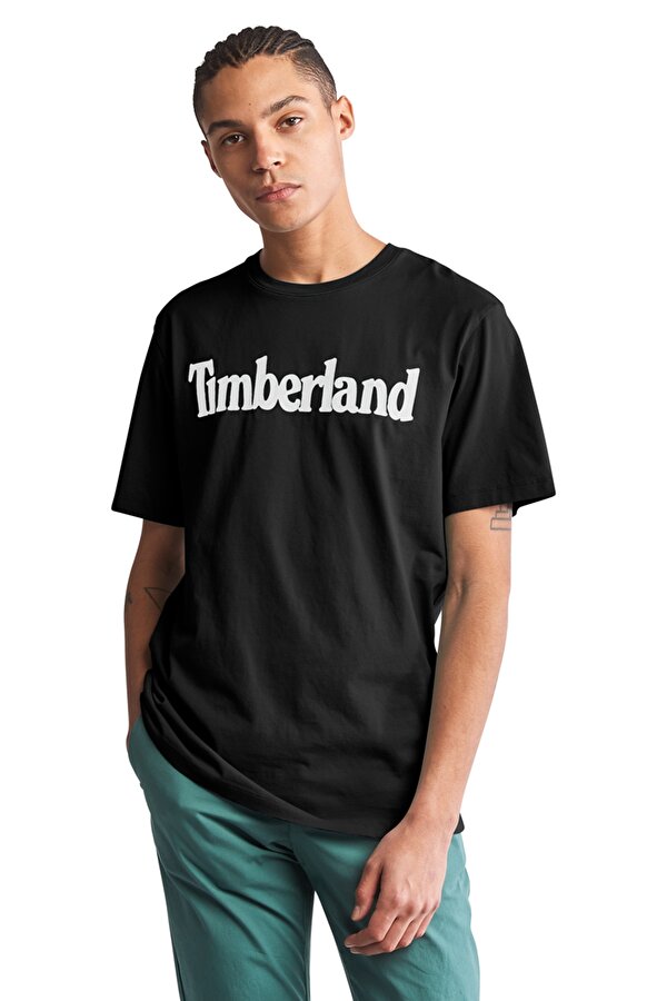 Timberland SS KENNEBEC RIVER LINEAR Siyah Erkek Kısa Kol T-Shirt