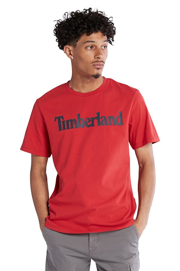 Timberland Kennebec Linear tee Kırmızı Erkek Kısa Kol T-Shirt