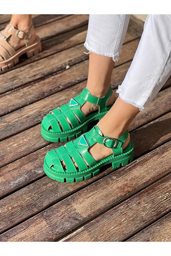 Shoemark Fancy Yeşil Kadın Sandalet