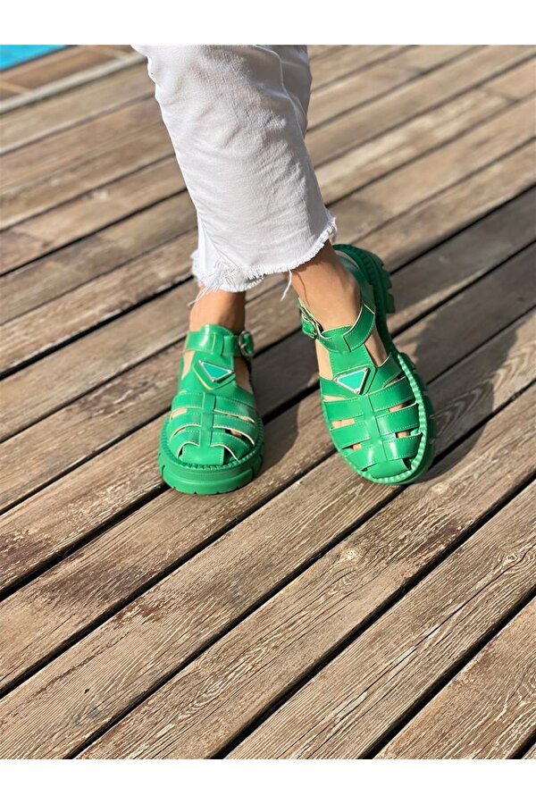 Shoemark Fancy Yeşil Kadın Sandalet IV6189