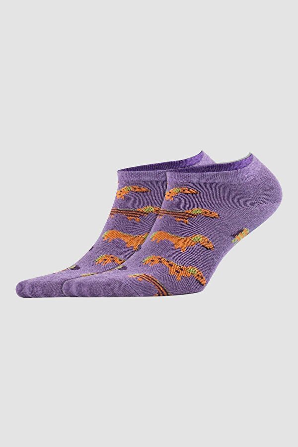 Socksmax Kadın Pamuklu 3 Çift Desenli Patik Çorap – 1711 GU8635