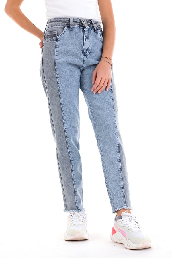 Cansın Mini Kız Çocuk MaviSiyah Jean Pantolon 7-14 Yaş 13897 Cansın Mini Kız Çocuk MaviSiyah Jean Pantolon 7-14 Yaş 13897