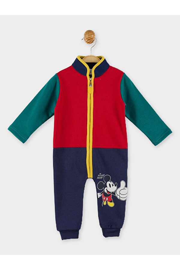 Mickey Mouse Lisanslı Erkek Bebek Fermuarlı Tulum 19962