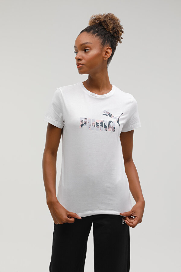 Puma BPPO-000168 BLANK BASE - Beyaz Kadın Kısa Kol T-Shirt