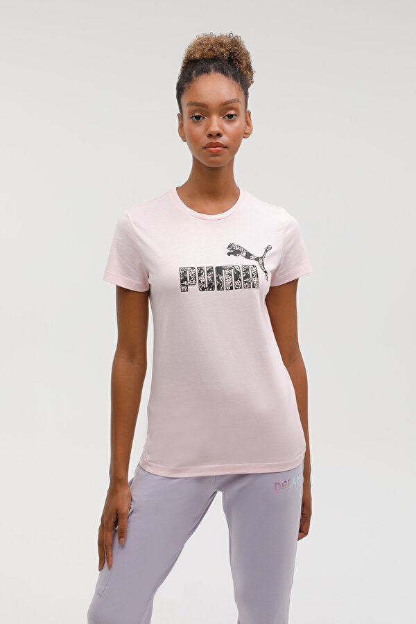 Puma BPPO-000171 BLANK BASE - Pembe Kadın Kısa Kol T-Shirt