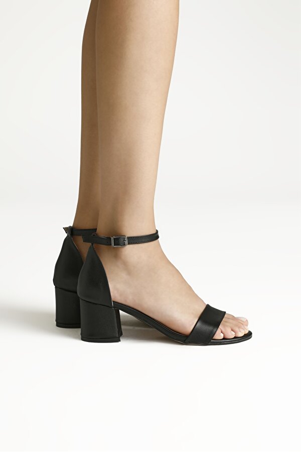 Butigo NALE 2FX Siyah Kadın Topuklu Sandalet