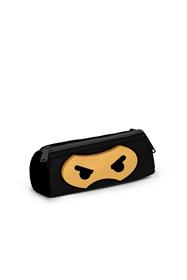 Coral High Kids Siyah Ninja Desenli Üç Bölmeli Kalem Çantası 22325