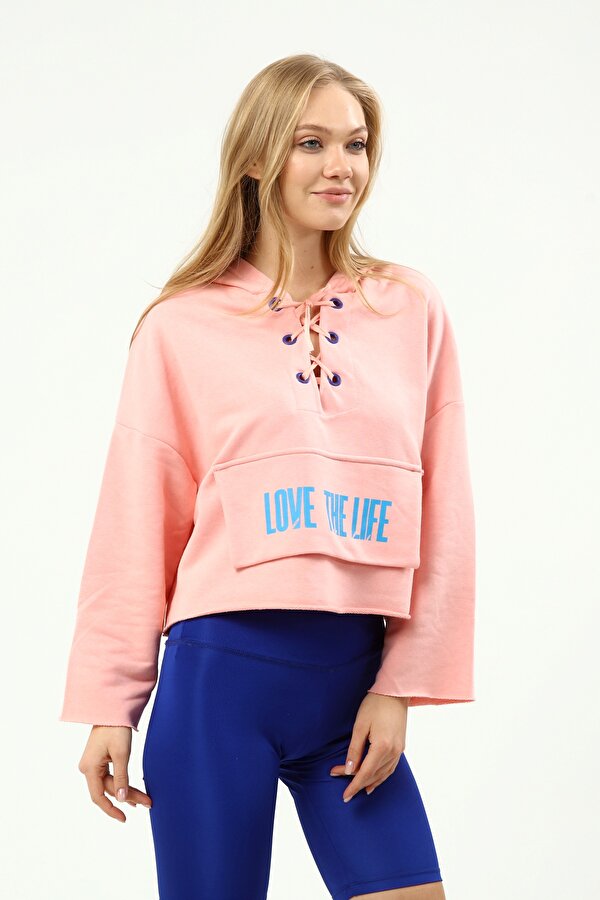 Ma Sorte Kuşgözü detaylı Kapüşonlu Oversize Sweatshirt