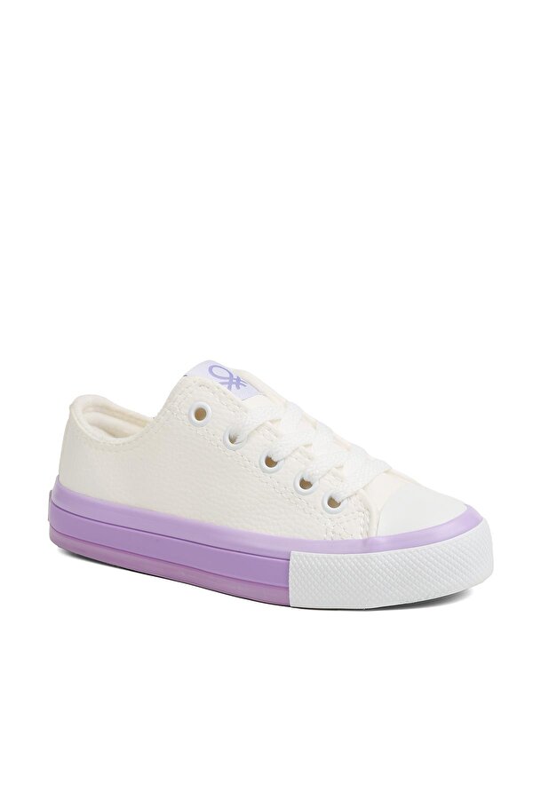 Benetton ® | BN-30740 - 3374 Beyaz Lila - Çocuk Spor Ayakkabı