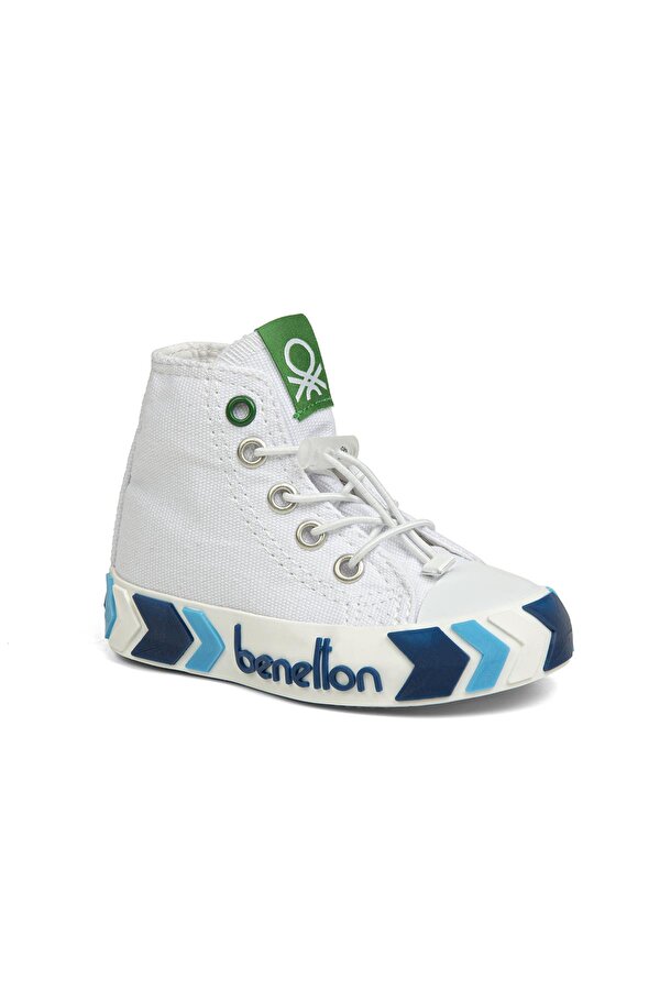 Benetton ® | BN-30646 - 3394 Beyaz Lacivert - Çocuk Spor Ayakkabı