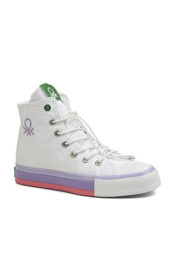 Benetton ® | BN-30193 - 3394 Beyaz Lila - Çocuk Spor Ayakkabı