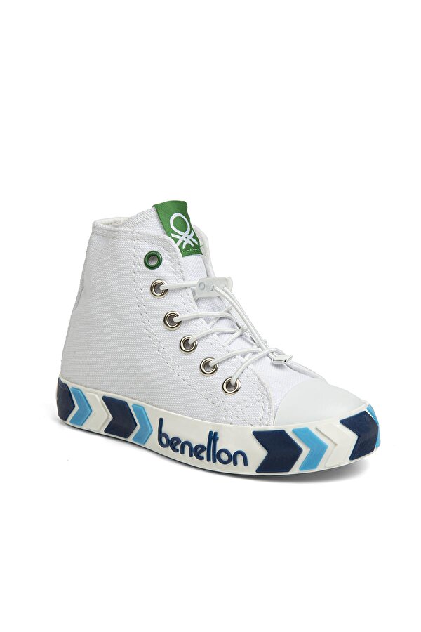 Benetton ® | BN-30647 - 3394 Beyaz Lacivert - Çocuk Sneakers